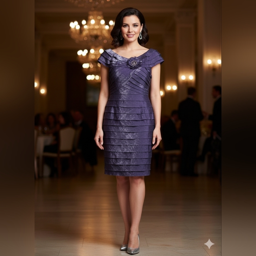 Ladies London Times Tiered Cocktail Party Dress - Size 10 - Worn only once!